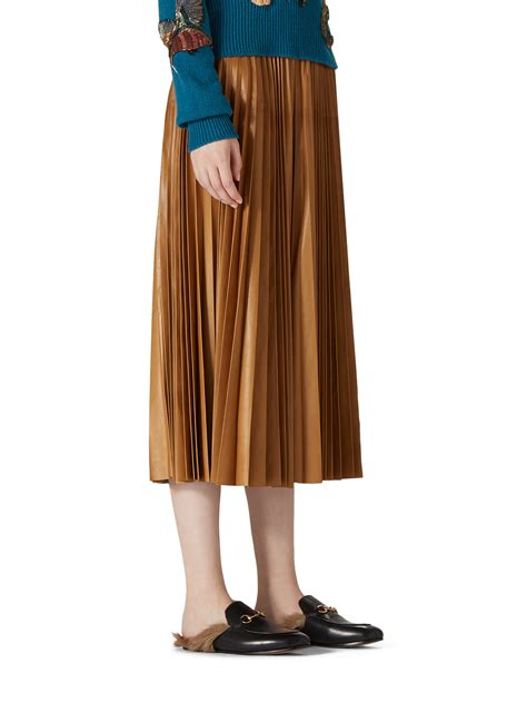 gucci leather skirt brown|Gucci skirts on sale.